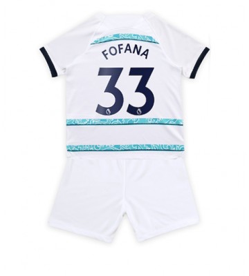 Chelsea Wesley Fofana #33 Bortedraktsett Barn 2022-23 Kortermet (+ Korte bukser)